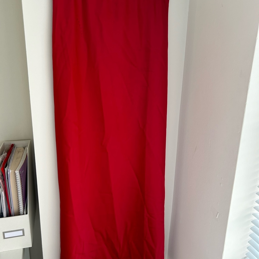 Red Maxi Slip Skirt